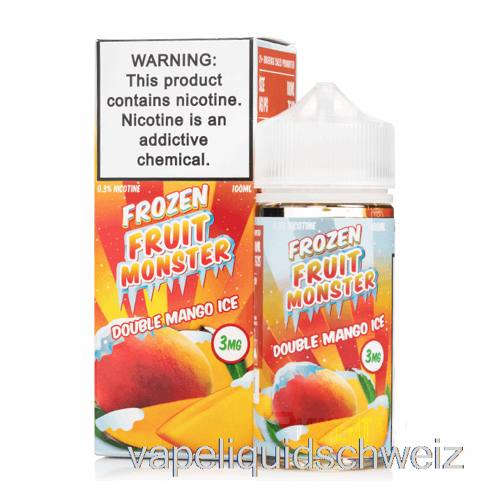 Ice Double Mango - Frozen Fruit Monster - 100ml 0mg Vape Ohne Nikotin